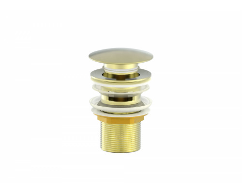 Приобрести Донный клапан для раковины с переливом WONZON & WOGHAND, Брашированное золото (WW-88SS01-BG) в магазине сантехники Santeh-Crystal.ru