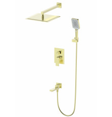 Душевая система встраиваемая WONZON & WOGHAND, Брашированное золото (WW-88939016-BG)