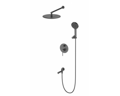 Приобрести Душевая система встраиваемая WONZON & WOGHAND, Темный графит (WW-88939017-BGM) в магазине сантехники Santeh-Crystal.ru