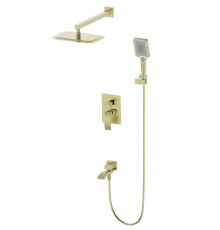 Душевая система встраиваемая WONZON & WOGHAND, Брашированное золото (WW-88939009A-BG)