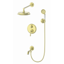 Душевая система встраиваемая Wonzon & Woghand, Брашированное золото (WW-88939008-BG)
