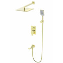 Душевая система встраиваемая WONZON & WOGHAND CUBE, Брашированное золото (WW-88939016- BG)