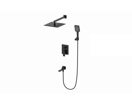 Душевая система встраиваемая Wonzon & Woghand, Черный матовый (WW-88087068-MB)