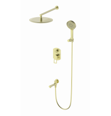 Душевая система встраиваемая Wonzon & Woghand, Брашированное золото (WW-88939010-BG)