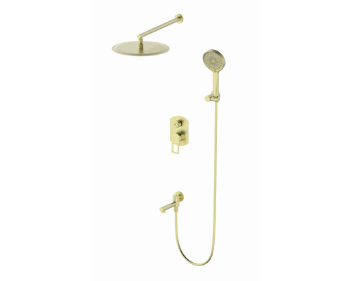 Душевая система встраиваемая Wonzon & Woghand, Брашированное золото (WW-88939010-BG)