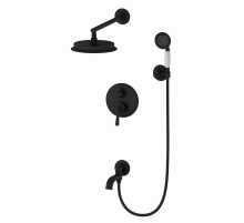 Душевая система встраиваемая Wonzon & Woghand, Черный матовый (WW-88939008-MB)