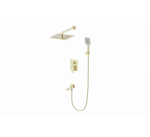 Душевая система встраиваемая Wonzon & Woghand, Брашированное золото (WW-88087068-BG)