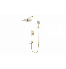 Душевая система встраиваемая Wonzon & Woghand, Брашированное золото (WW-88087068-BG)