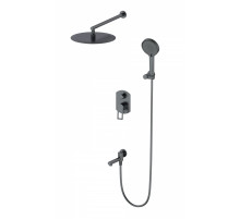 Душевая система встраиваемая WONZON & WOGHAND, Темный графит (WW-88939010-BGM)