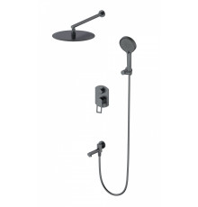 Душевая система встраиваемая WONZON & WOGHAND, Темный графит (WW-88939010-BGM)