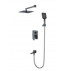 Душевая система встраиваемая WONZON & WOGHAND, Темный графит (WW-88939011-BGM)