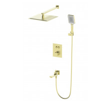 Душевая система с термостатом встраиваемая WONZON & WOGHAND, Брашированное золото (WW-88929003-BG)