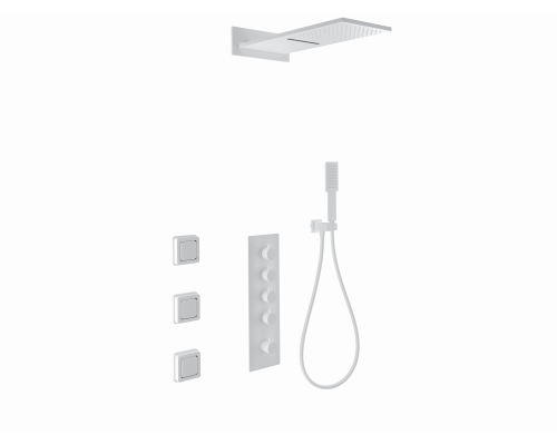 Душевая система с термостатом встраиваемая WONZON & WOGHAND, Белый матовый (WW-D4100-MW)