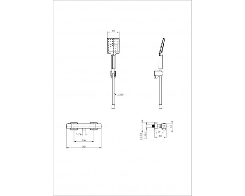Смеситель для душа с термостатом WONZON & WOGHAND, Белый матовый (WW-B2062-A-MW)