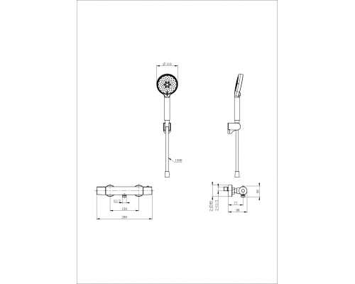 Смеситель для душа с термостатом WONZON & WOGHAND, Белый матовый (WW-B2029-A-MW)