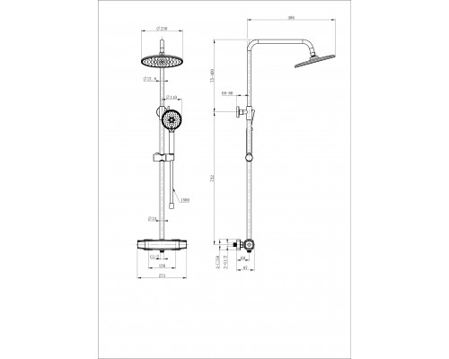 Приобрести Душевая система с термостатом WONZON & WOGHAND, Белый матовый (WW-B3035-A-MW) в магазине сантехники Santeh-Crystal.ru