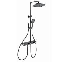 Душевая система с термостатом WONZON & WOGHAND, Черный матовый (WW-B4161-MB)