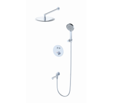 Душевая система с термостатом встраиваемая Wonzon & Woghand, Хром (WW-88929010-CR)