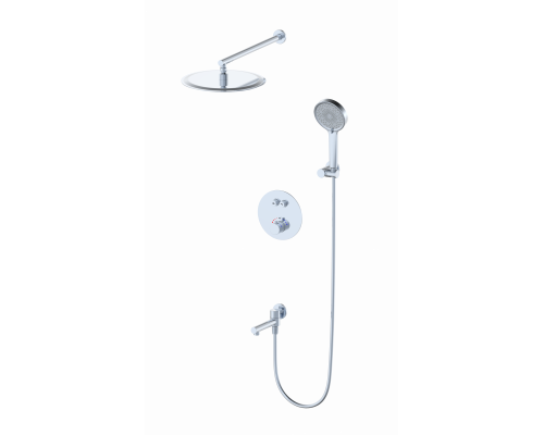 Душевая система с термостатом встраиваемая Wonzon & Woghand, Хром (WW-88929010-CR)