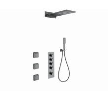 Душевая система с термостатом встраиваемая WONZON & WOGHAND, Темный графит (WW-D4100-BGG)