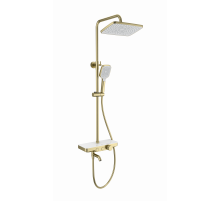 Душевая система с термостатом WONZON & WOGHAND, Брашированное золото (WW-B3099-A-BG)