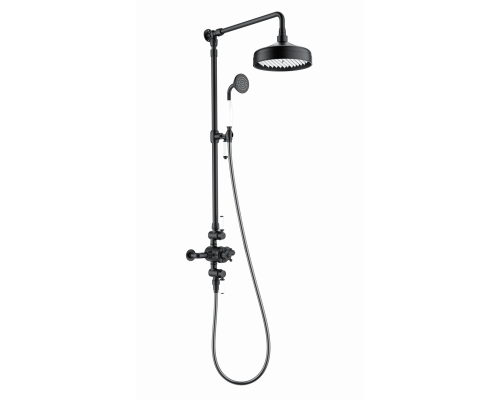 Душевая система с термостатом WONZON & WOGHAND, Черный матовый (WW-B3041-MB)