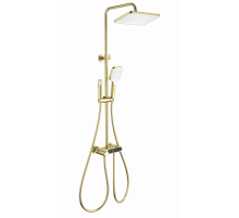 Душевая система с термостатом WONZON & WOGHAND, Брашированное золото (WW-B3112-BG)