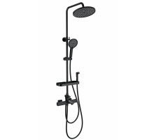 Душевая система с гигиеническим душем и термостатом WONZON & WOGHAND, Черный матовый (WW-C3011-A1-MB)