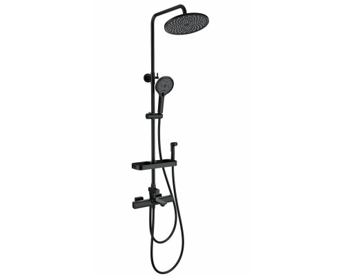 Купить Душевая система с гигиеническим душем и термостатом WONZON & WOGHAND, Черный матовый (WW-C3011-A1-MB) в магазине сантехники Santeh-Crystal.ru