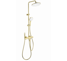 Душевая система с термостатом WONZON & WOGHAND, Брашированное золото (WW-B3094-BG)