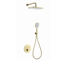 Душевая система с термостатом встраиваемая WONZON & WOGHAND, Брашированное золото (WW-D2017-A-BG)