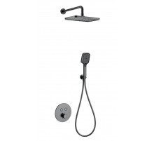 Душевая система с термостатом встраиваемая WONZON & WOGHAND, Темный графит (WW-D2017-A-BGG)