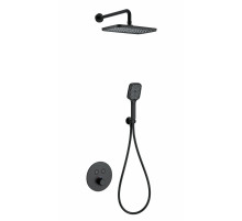 Душевая система с термостатом встраиваемая WONZON & WOGHAND, Черный матовый (WW-D2017-A-MB)