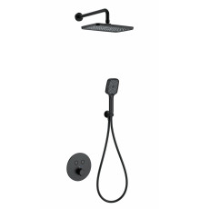 Душевая система с термостатом встраиваемая WONZON & WOGHAND, Черный матовый (WW-D2017-A-MB)