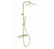 Душевая система с термостатом WONZON & WOGHAND, Брашированное золото (WW-B3552-BG)