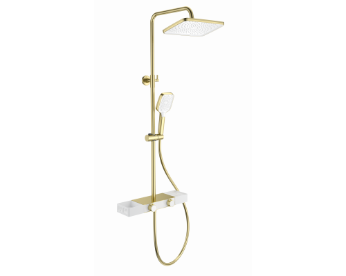 Душевая система с термостатом WONZON & WOGHAND, Брашированное золото (WW-B3552-BG)