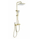 Приобрести Душевая система с гигиеническим душем и термостатом WONZON & WOGHAND, Брашированное золото (WW-B4132-A-BG) в магазине сантехники Santeh-Crystal.ru