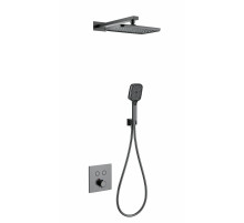 Душевая система с термостатом встраиваемая WONZON & WOGHAND, Темный графит (WW-D2017-B-BGG)