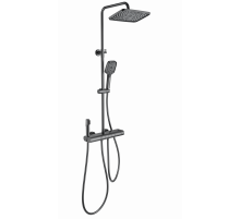 Душевая система с термостатом WONZON & WOGHAND, Темный графит (WW-B4129-BGG)