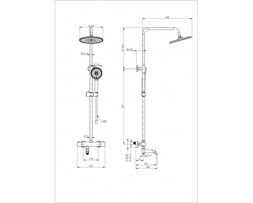 Купить Душевая система с термостатом WONZON & WOGHAND, Хром (WW-B3047-A1-CR) в магазине сантехники Santeh-Crystal.ru