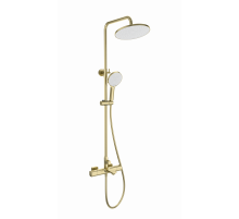 Душевая система с термостатом WONZON & WOGHAND, Брашированное золото (WW-C3011-A-BG)