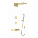 Душевая система с термостатом встраиваемая WONZON & WOGHAND, Брашированное золото (WW-D4538-A-BG)