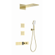 Душевая система с термостатом встраиваемая WONZON & WOGHAND, Брашированное золото (WW-D4538-A-BG)