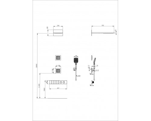 Душевая система с термостатом встраиваемая WONZON & WOGHAND, Белый матовый (WW-D4538-A-MW)