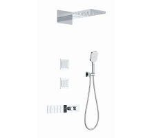 Душевая система с термостатом встраиваемая WONZON & WOGHAND, Хром (WW-D4538-A-CR)