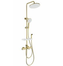 Душевая система с гигиеническим душем и термостатом WONZON & WOGHAND, Брашированное золото (WW-C3011-A1-BG)