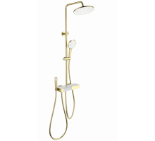 Душевая система с термостатом WONZON & WOGHAND, Брашированное золото (WW-B3580-BG)
