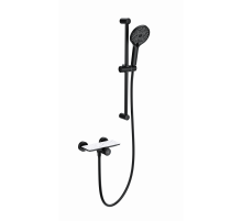 Смеситель для душа с гарнитуромWONZON & WOGHAND, Черный матовый (WW-B2052-A-MB)