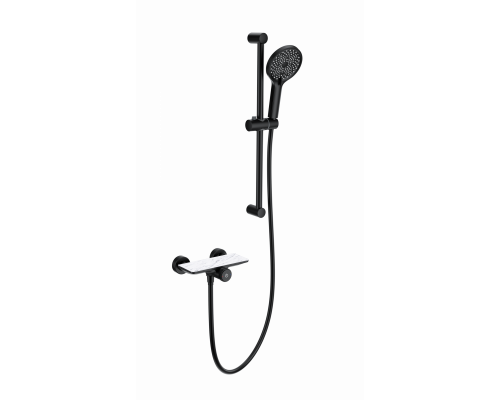 Смеситель для душа с гарнитуромWONZON & WOGHAND, Черный матовый (WW-B2052-A-MB)