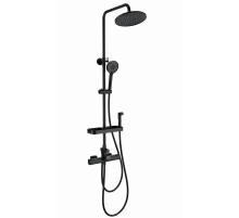 Душевая система с термостатом WONZON & WOGHAND, Черный матовый (WW-C3017-A1-MB)
